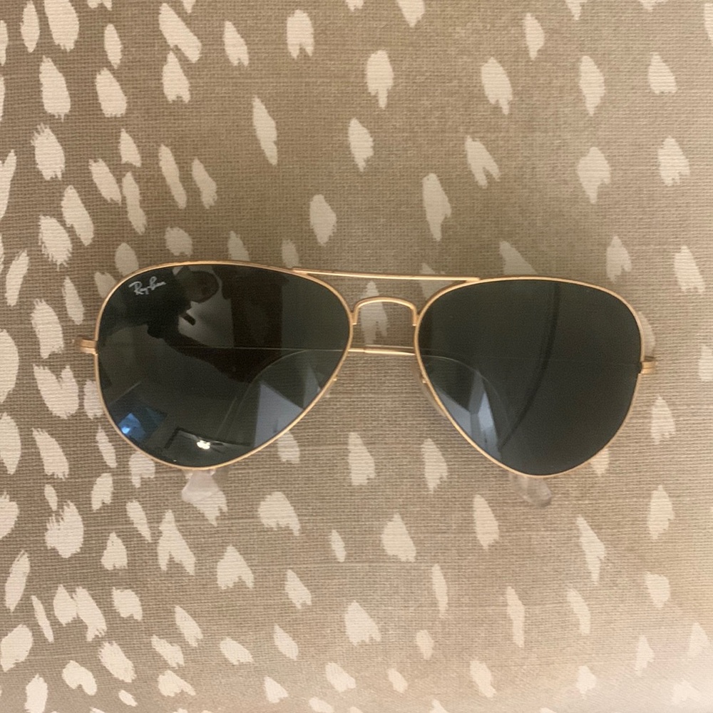 Gold Ray Ban sunglasses